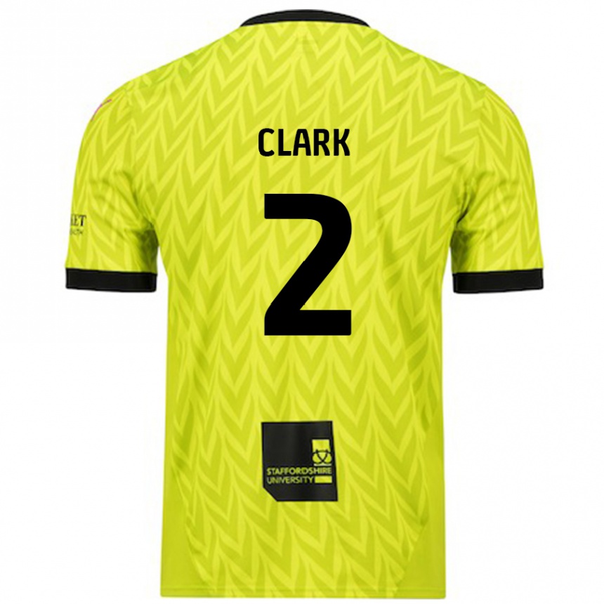 Hombre Fútbol Camiseta Mitch Clark #2 Verde Fluorescente 2ª Equipación 2024/25 Perú