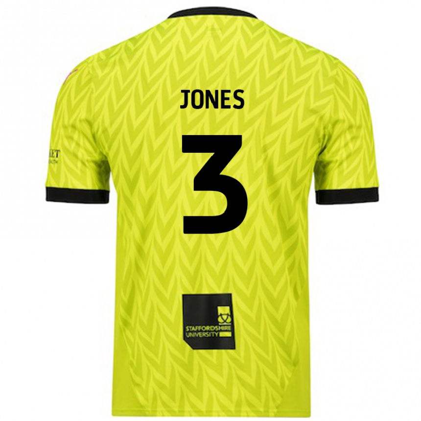 Hombre Fútbol Camiseta Dan Jones #3 Verde Fluorescente 2ª Equipación 2024/25 Perú