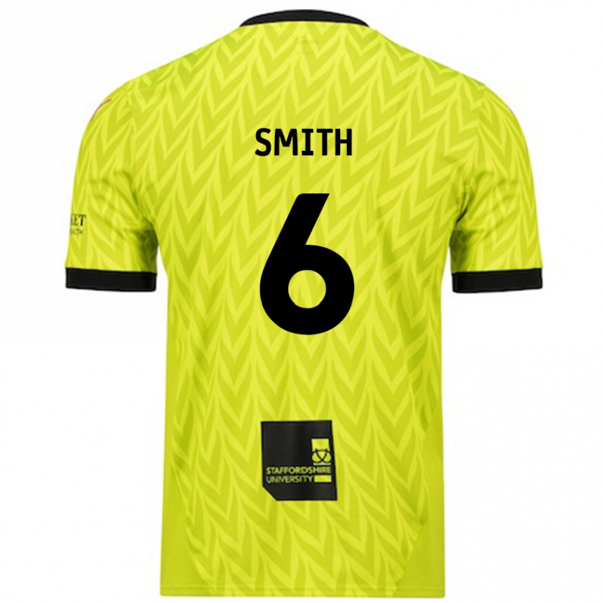 Hombre Fútbol Camiseta Nathan Smith #6 Verde Fluorescente 2ª Equipación 2024/25 Perú