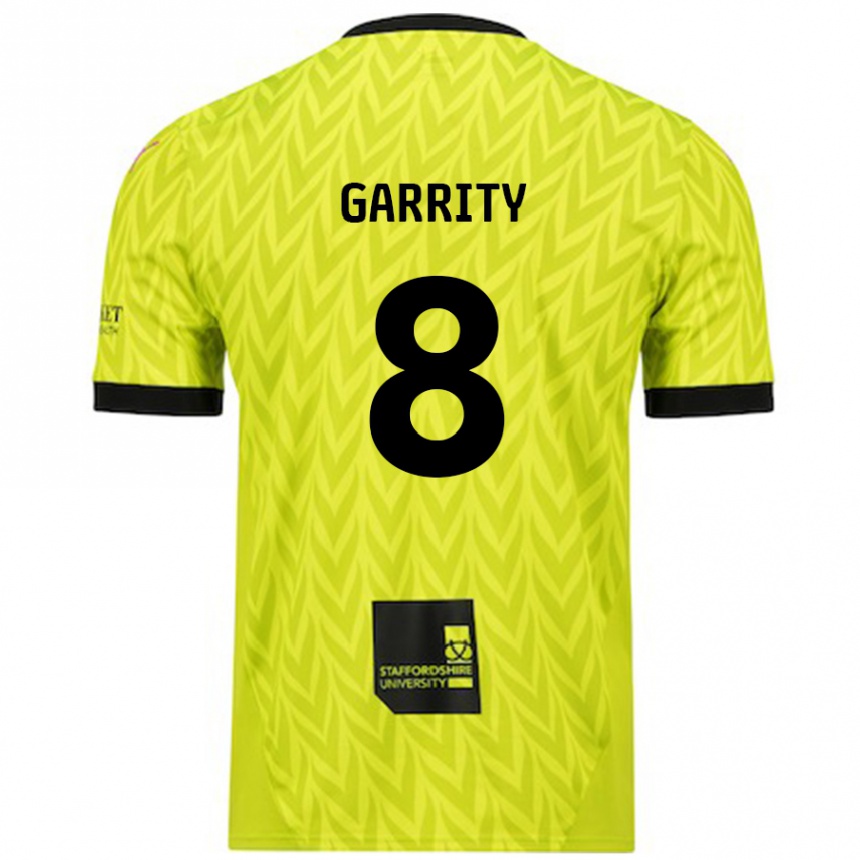 Hombre Fútbol Camiseta Ben Garrity #8 Verde Fluorescente 2ª Equipación 2024/25 Perú