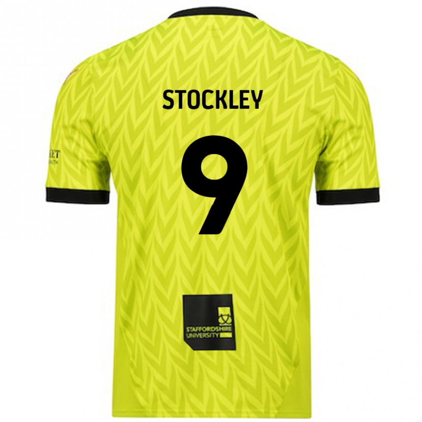 Hombre Fútbol Camiseta Jayden Stockley #9 Verde Fluorescente 2ª Equipación 2024/25 Perú