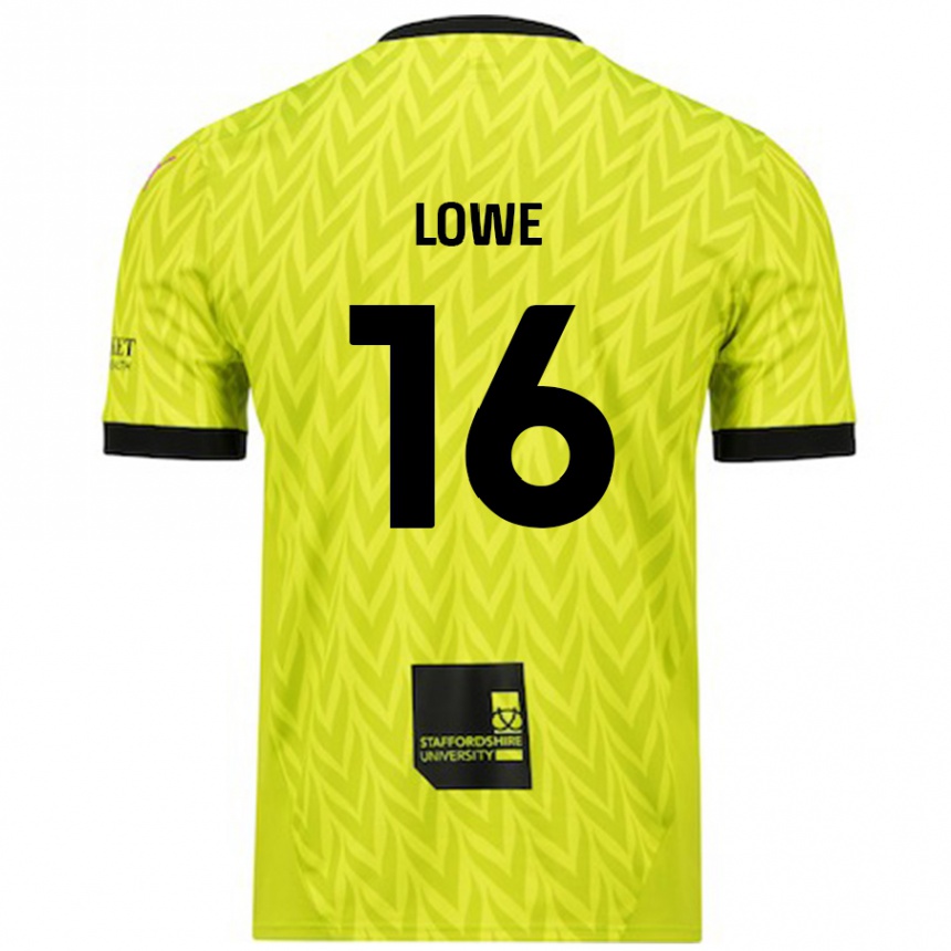 Hombre Fútbol Camiseta Jason Lowe #16 Verde Fluorescente 2ª Equipación 2024/25 Perú