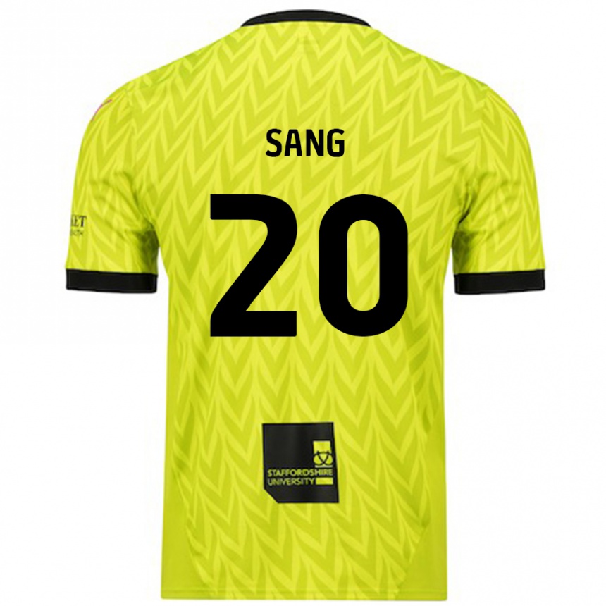 Hombre Fútbol Camiseta Tom Sang #20 Verde Fluorescente 2ª Equipación 2024/25 Perú