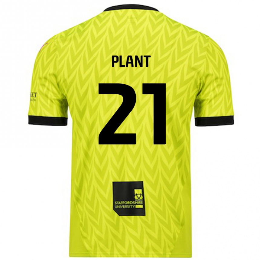 Hombre Fútbol Camiseta James Plant #21 Verde Fluorescente 2ª Equipación 2024/25 Perú