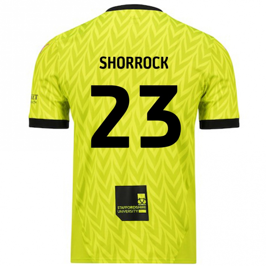 Hombre Fútbol Camiseta Jack Shorrock #23 Verde Fluorescente 2ª Equipación 2024/25 Perú