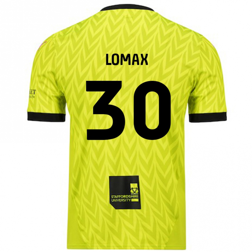 Hombre Fútbol Camiseta Ben Lomax #30 Verde Fluorescente 2ª Equipación 2024/25 Perú