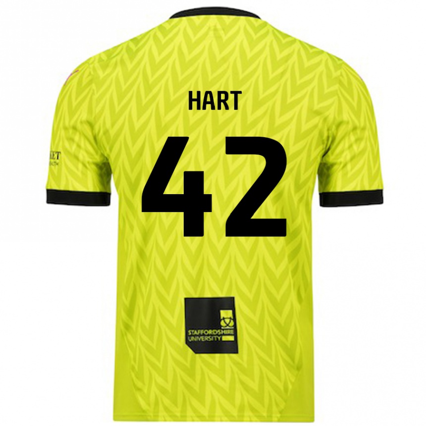 Hombre Fútbol Camiseta Sam Hart #42 Verde Fluorescente 2ª Equipación 2024/25 Perú