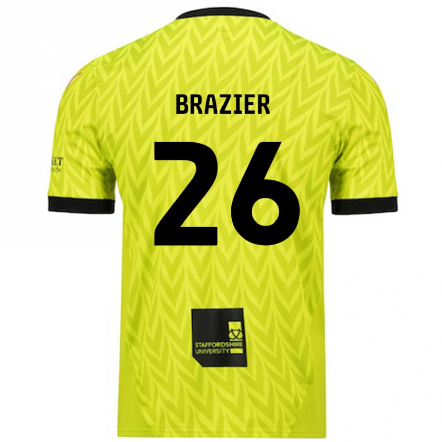 Hombre Fútbol Camiseta Liam Brazier #26 Verde Fluorescente 2ª Equipación 2024/25 Perú