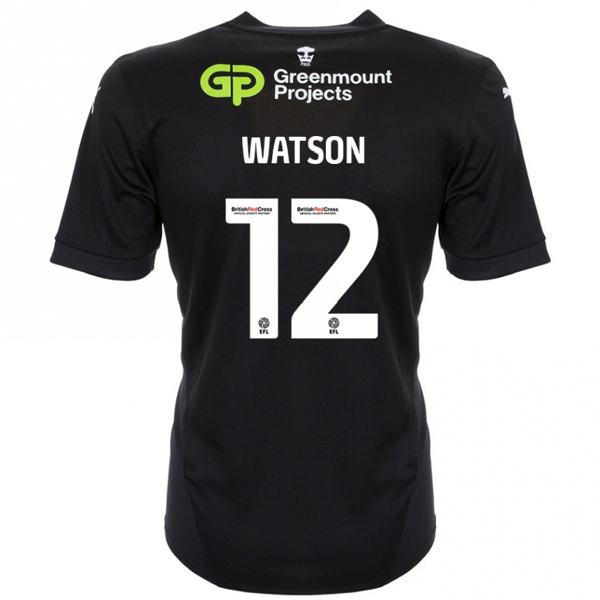 Hombre Fútbol Camiseta Tom Watson #12 Negro 2ª Equipación 2024/25 Perú