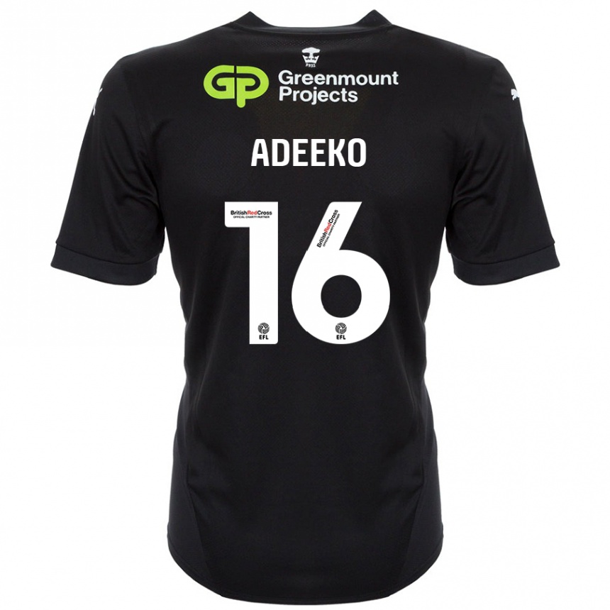 Hombre Fútbol Camiseta Baba Adeeko #16 Negro 2ª Equipación 2024/25 Perú