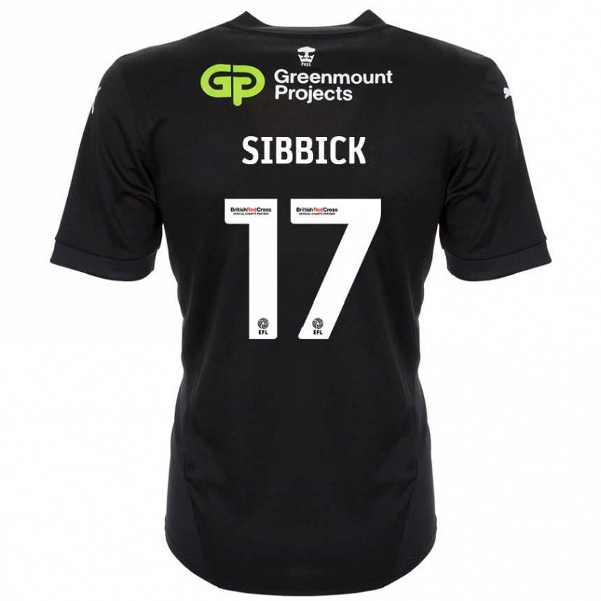 Hombre Fútbol Camiseta Toby Sibbick #17 Negro 2ª Equipación 2024/25 Perú