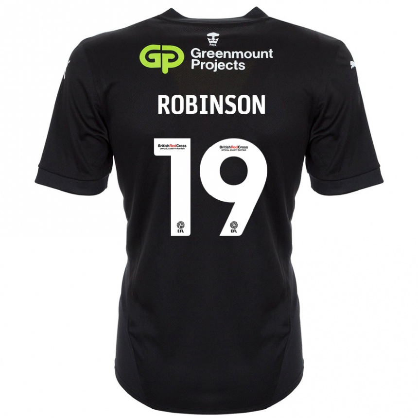 Hombre Fútbol Camiseta Luke Robinson #19 Negro 2ª Equipación 2024/25 Perú