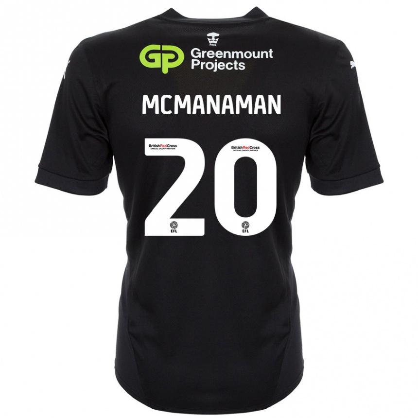 Hombre Fútbol Camiseta Callum Mcmanaman #20 Negro 2ª Equipación 2024/25 Perú