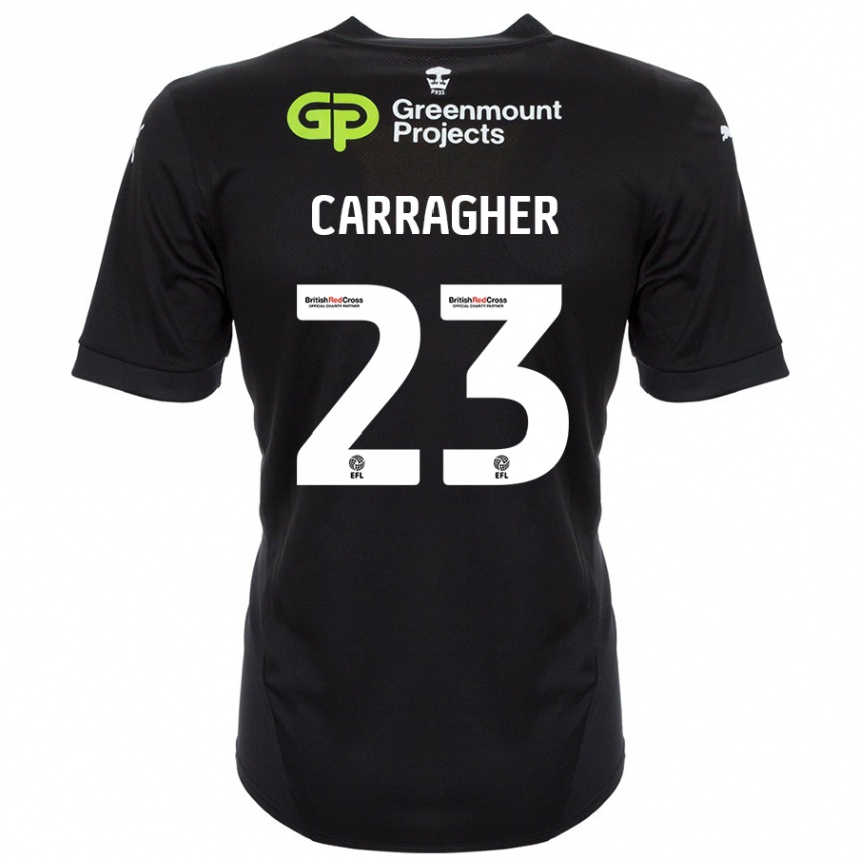 Hombre Fútbol Camiseta James Carragher #23 Negro 2ª Equipación 2024/25 Perú