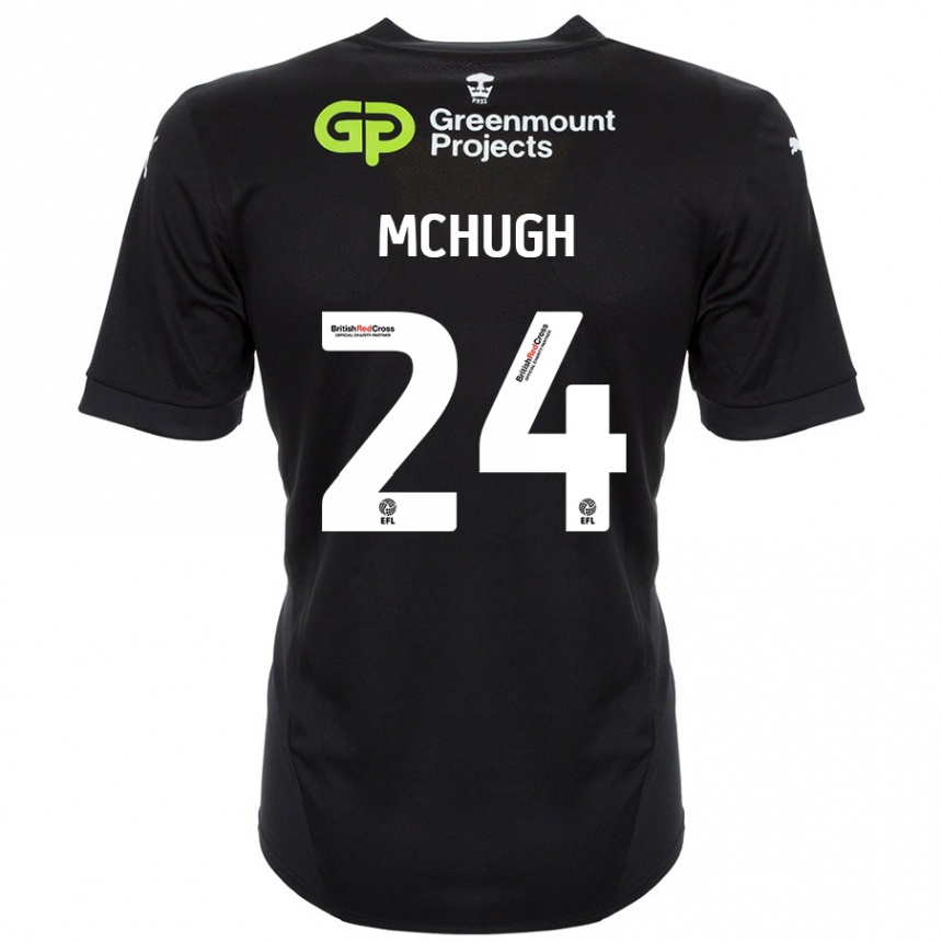 Hombre Fútbol Camiseta Harry Mchugh #24 Negro 2ª Equipación 2024/25 Perú