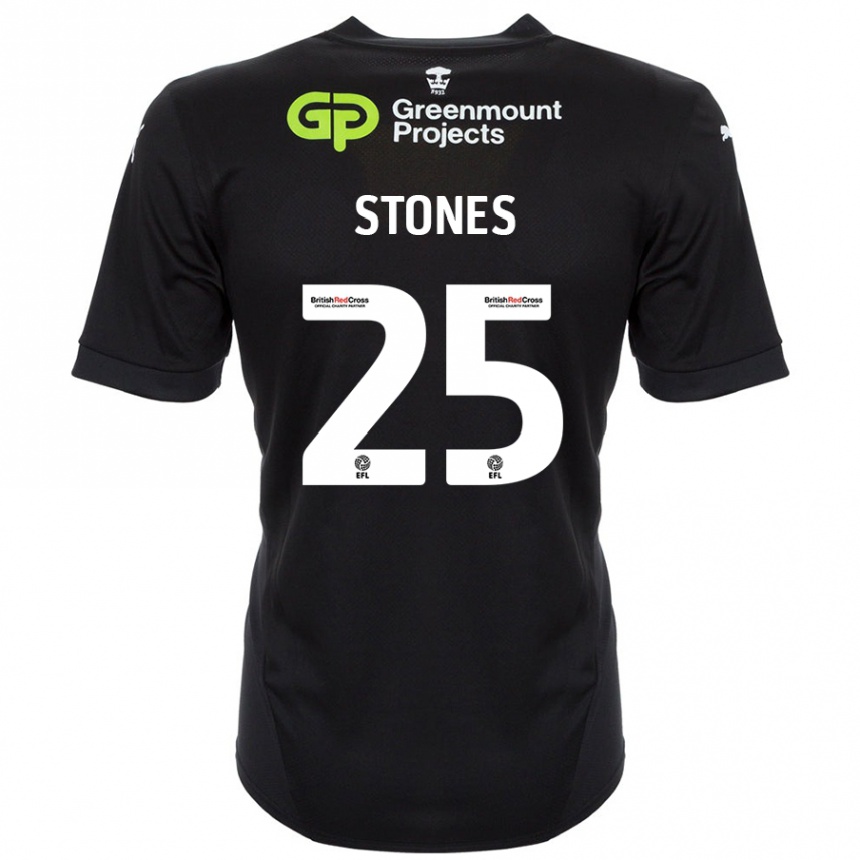 Hombre Fútbol Camiseta Josh Stones #25 Negro 2ª Equipación 2024/25 Perú