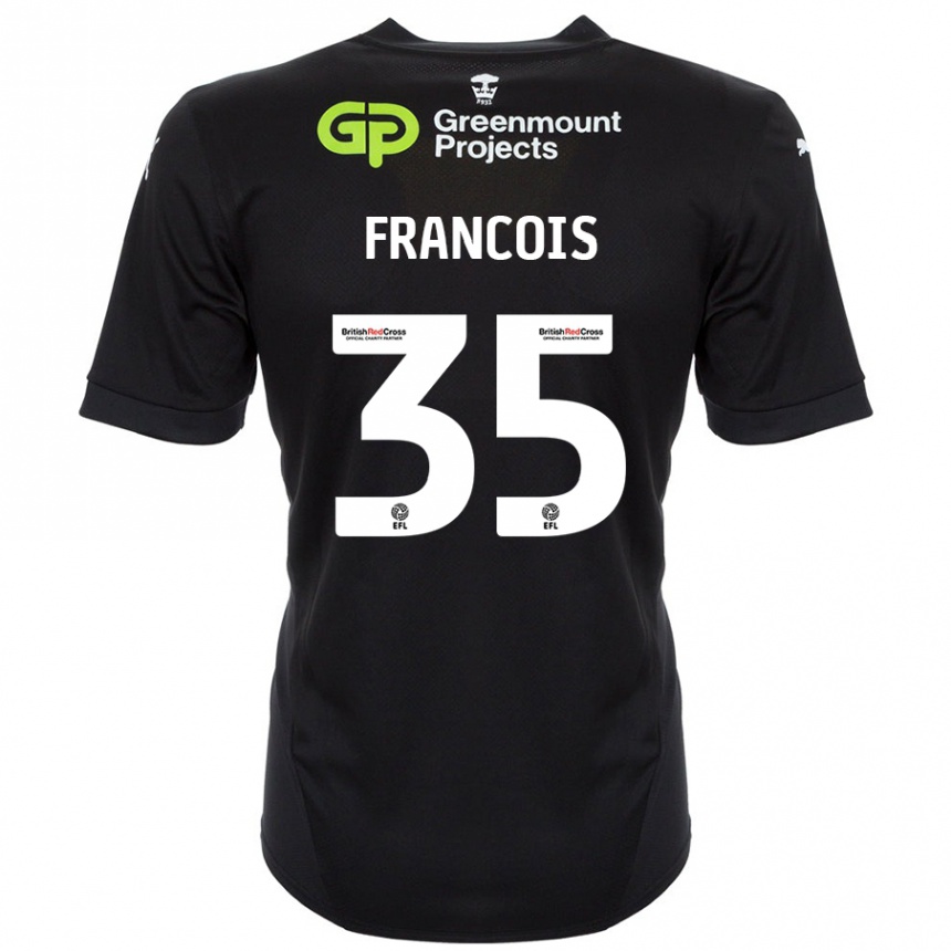 Hombre Fútbol Camiseta Tyrese Francois #35 Negro 2ª Equipación 2024/25 Perú