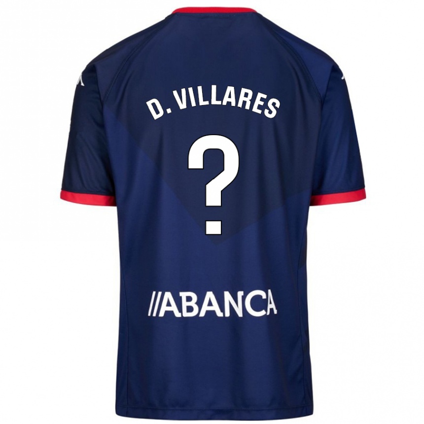 Hombre Fútbol Camiseta Diego Villares #8 Azul Marino 2ª Equipación 2024/25 Perú