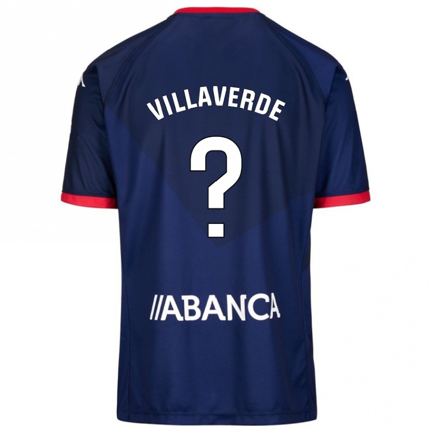 Hombre Fútbol Camiseta Hugo Villaverde #0 Azul Marino 2ª Equipación 2024/25 Perú