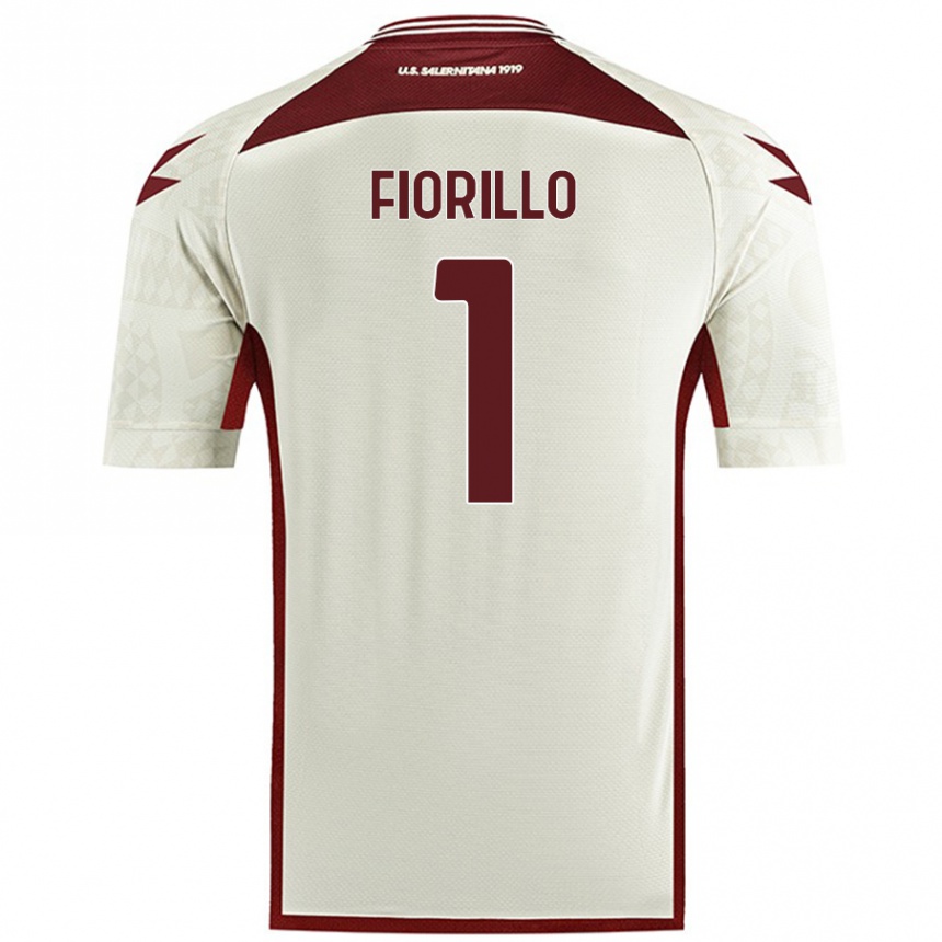 Hombre Fútbol Camiseta Vincenzo Fiorillo #1 Color Crema 2ª Equipación 2024/25 Perú