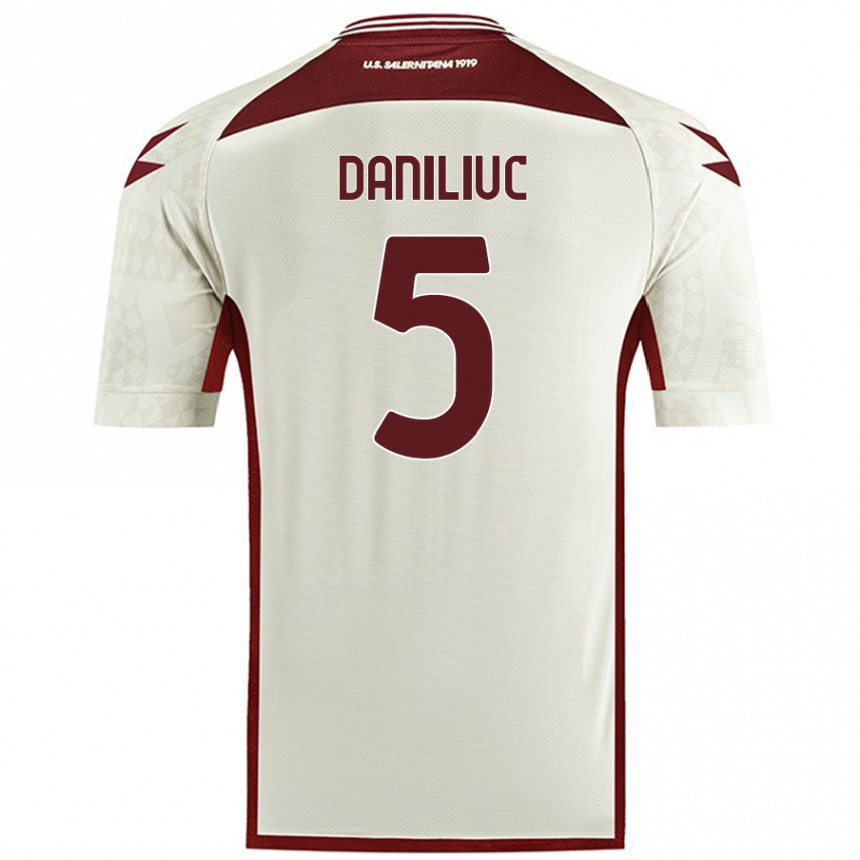 Hombre Fútbol Camiseta Flavius Daniliuc #5 Color Crema 2ª Equipación 2024/25 Perú