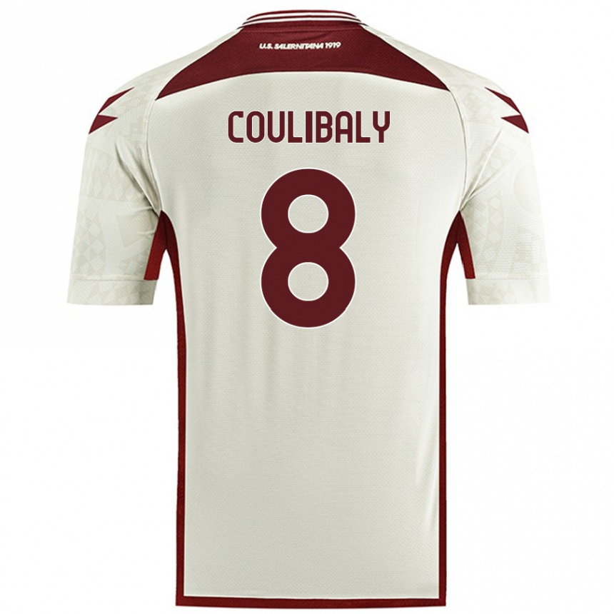 Hombre Fútbol Camiseta Mamadou Coulibaly #8 Color Crema 2ª Equipación 2024/25 Perú