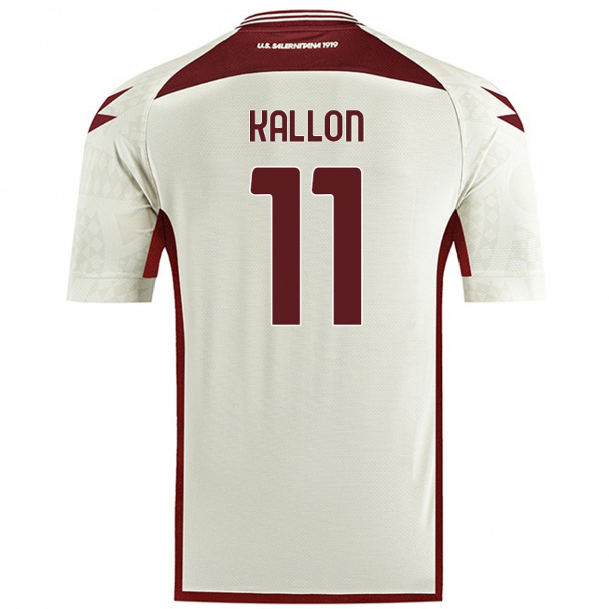 Hombre Fútbol Camiseta Yayah Kallon #11 Color Crema 2ª Equipación 2024/25 Perú