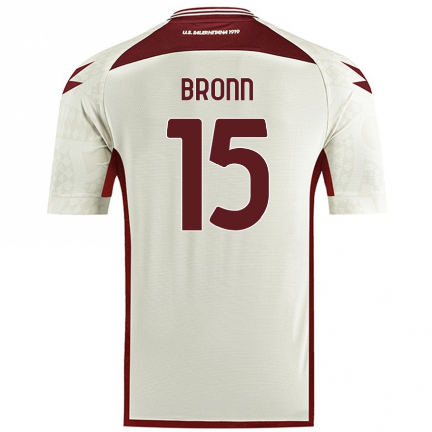 Hombre Fútbol Camiseta Dylan Bronn #15 Color Crema 2ª Equipación 2024/25 Perú