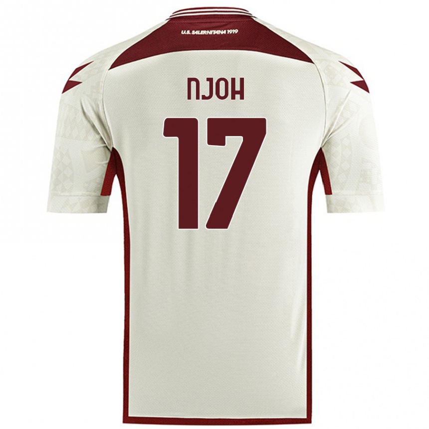 Hombre Fútbol Camiseta Lilian Njoh #17 Color Crema 2ª Equipación 2024/25 Perú