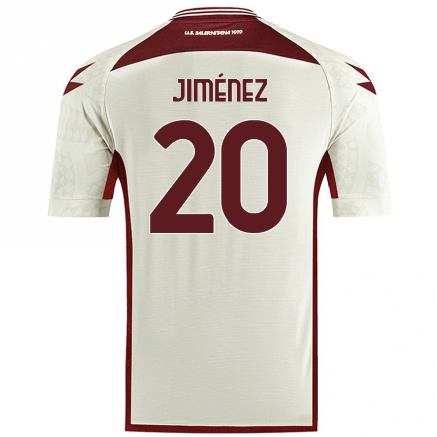 Hombre Fútbol Camiseta Kaleb Jiménez #20 Color Crema 2ª Equipación 2024/25 Perú