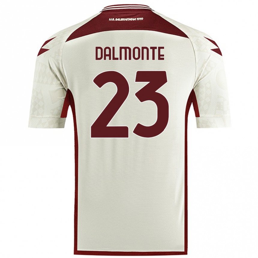 Hombre Fútbol Camiseta Nicola Dalmonte #23 Color Crema 2ª Equipación 2024/25 Perú