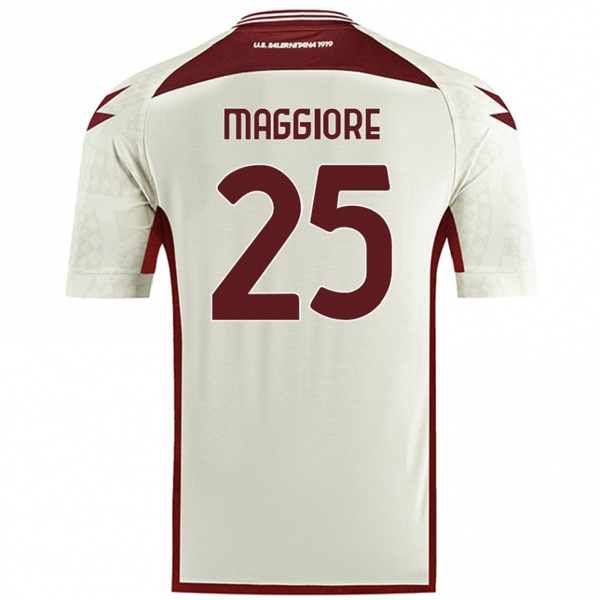 Hombre Fútbol Camiseta Giulio Maggiore #25 Color Crema 2ª Equipación 2024/25 Perú