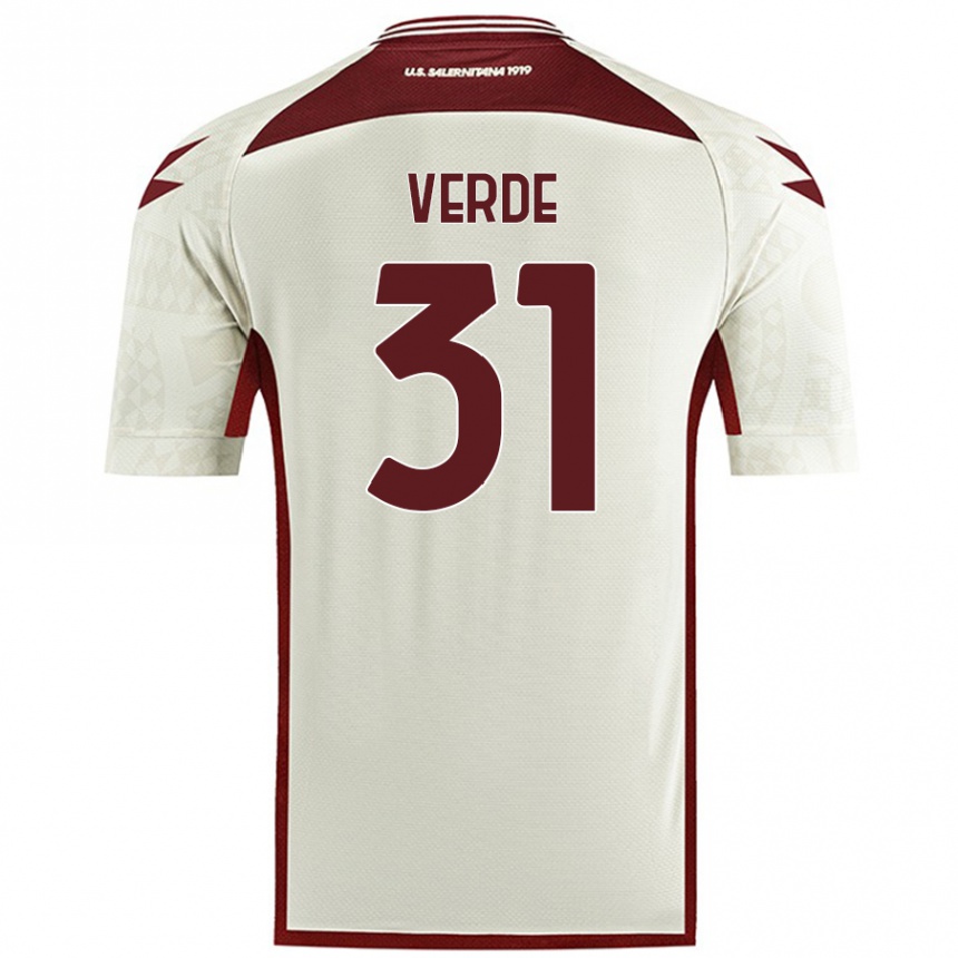 Hombre Fútbol Camiseta Daniele Verde #31 Color Crema 2ª Equipación 2024/25 Perú