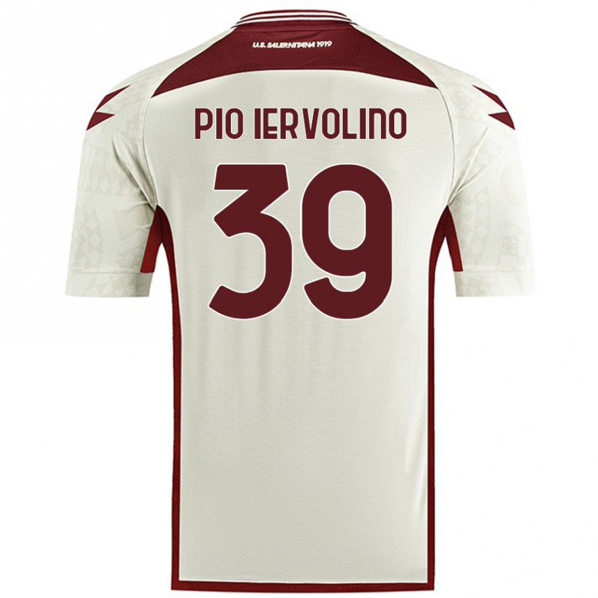 Hombre Fútbol Camiseta Antonio Pio Iervolino #39 Color Crema 2ª Equipación 2024/25 Perú