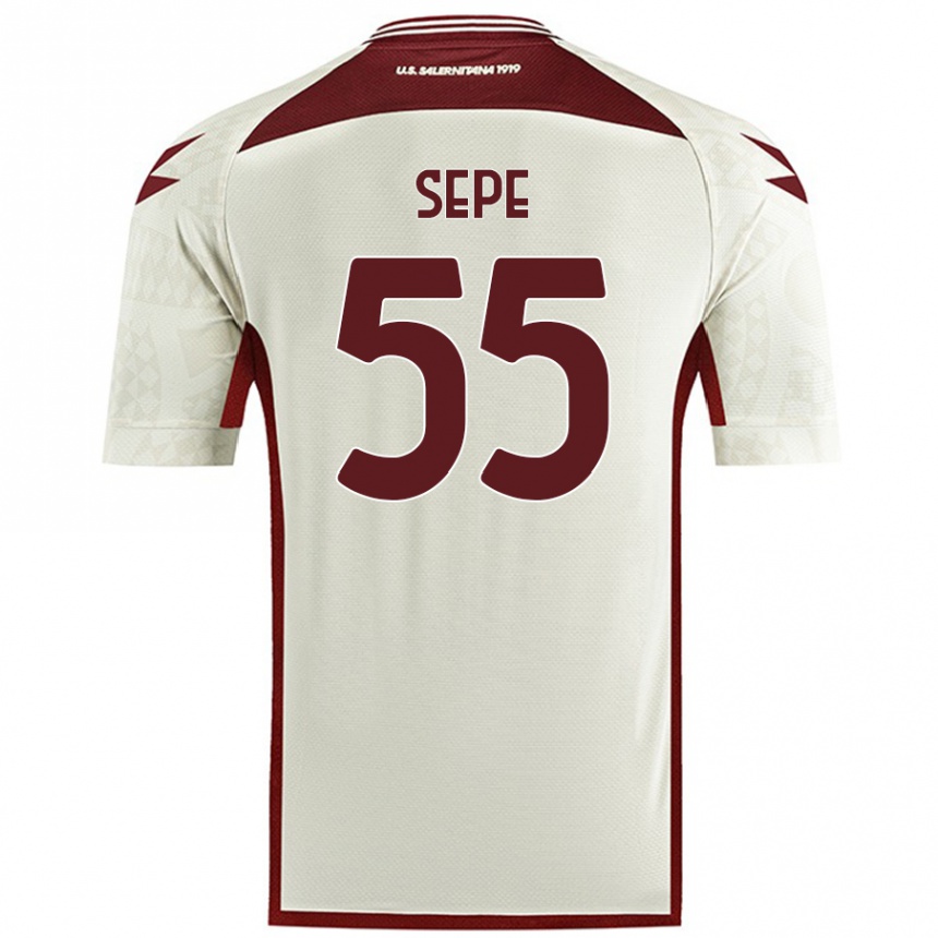 Hombre Fútbol Camiseta Luigi Sepe #55 Color Crema 2ª Equipación 2024/25 Perú