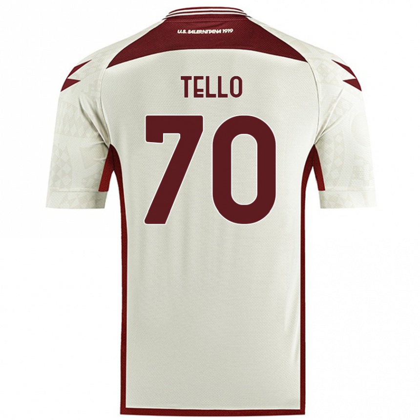 Hombre Fútbol Camiseta Andrés Tello #70 Color Crema 2ª Equipación 2024/25 Perú