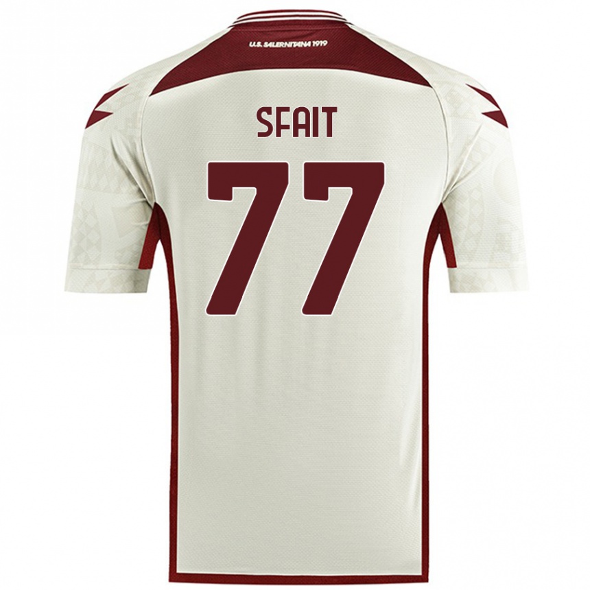 Hombre Fútbol Camiseta Andres Sfait #77 Color Crema 2ª Equipación 2024/25 Perú