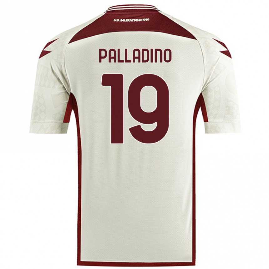 Hombre Fútbol Camiseta Alfonso Palladino #19 Color Crema 2ª Equipación 2024/25 Perú