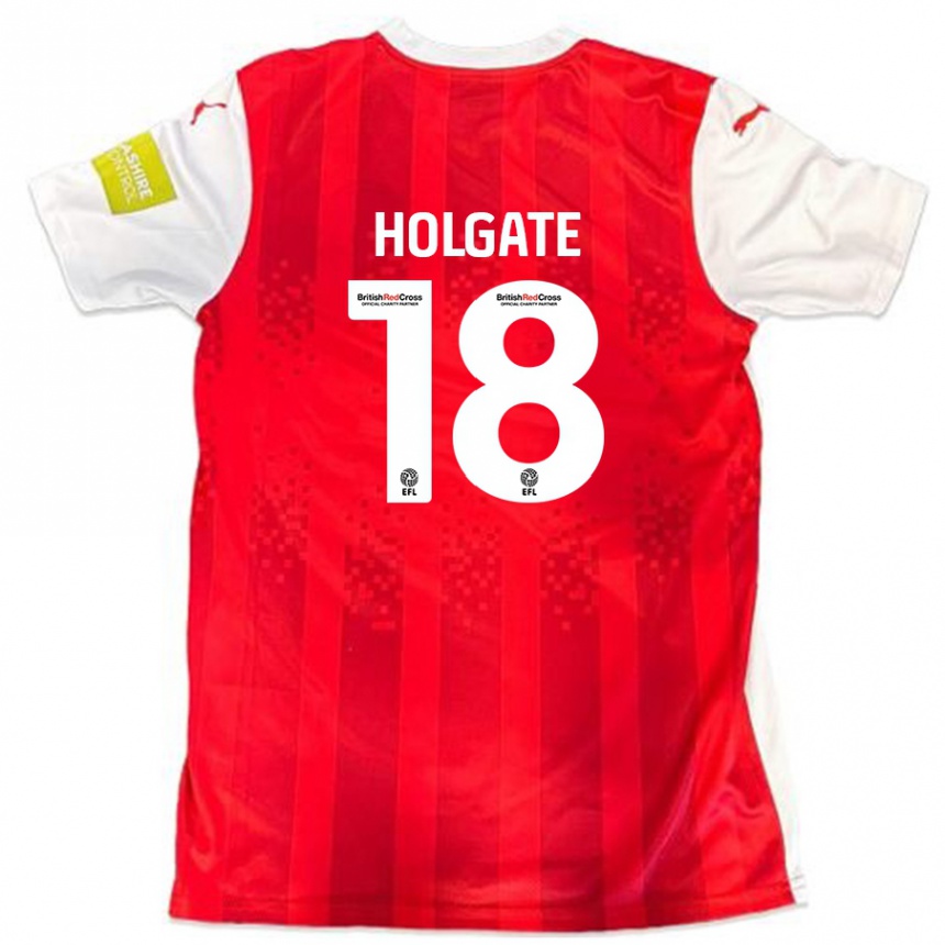 Mujer Fútbol Camiseta Harrison Holgate #18 Rojo Blanco 1ª Equipación 2024/25 Perú