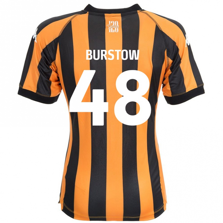 Mujer Fútbol Camiseta Mason Burstow #48 Negro Ámbar 1ª Equipación 2024/25 Perú