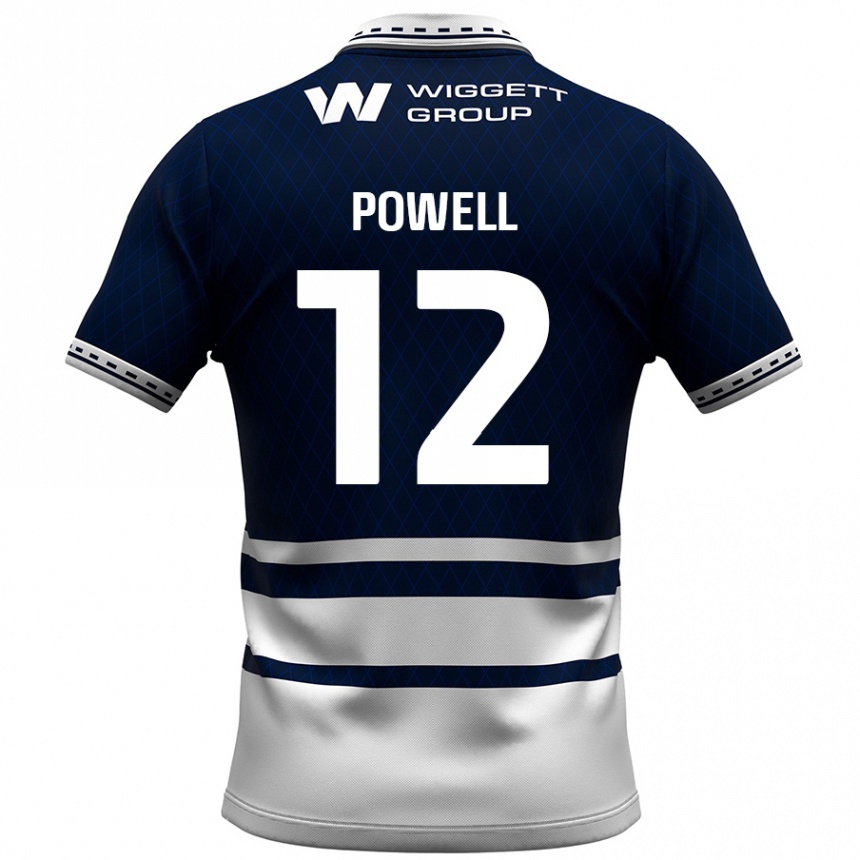 Mujer Fútbol Camiseta Beth Powell #12 Azul Marino Blanco 1ª Equipación 2024/25 Perú