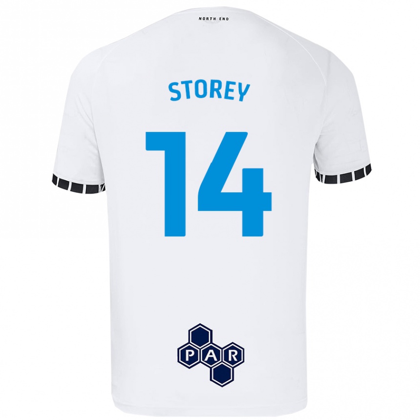 Mujer Fútbol Camiseta Jordan Storey #14 Blanco 1ª Equipación 2024/25 Perú