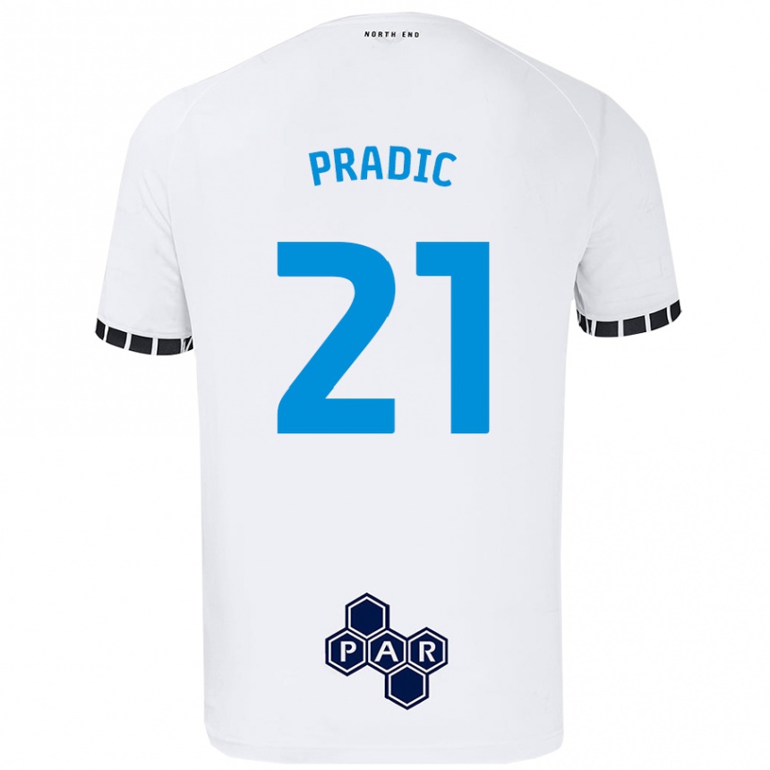 Mujer Fútbol Camiseta James Pradic #21 Blanco 1ª Equipación 2024/25 Perú