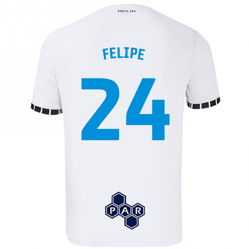 Mujer Fútbol Camiseta Felipe #24 Blanco 1ª Equipación 2024/25 Perú