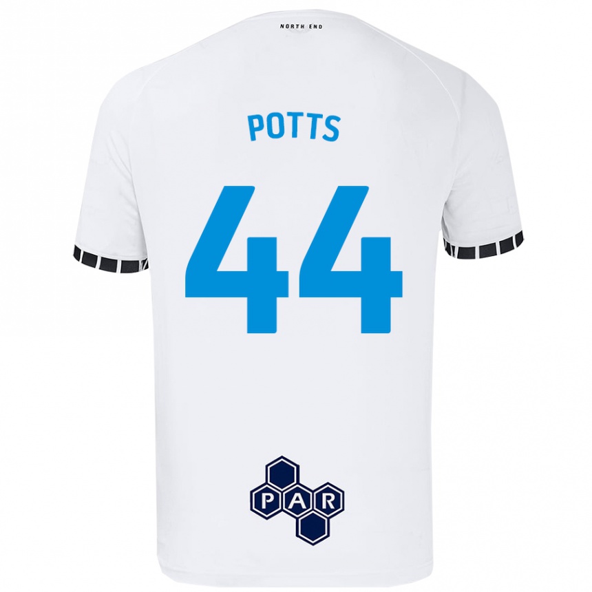 Mujer Fútbol Camiseta Brad Potts #44 Blanco 1ª Equipación 2024/25 Perú