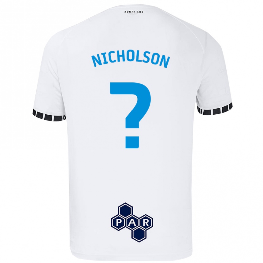 Mujer Fútbol Camiseta Joseph Nicholson #0 Blanco 1ª Equipación 2024/25 Perú