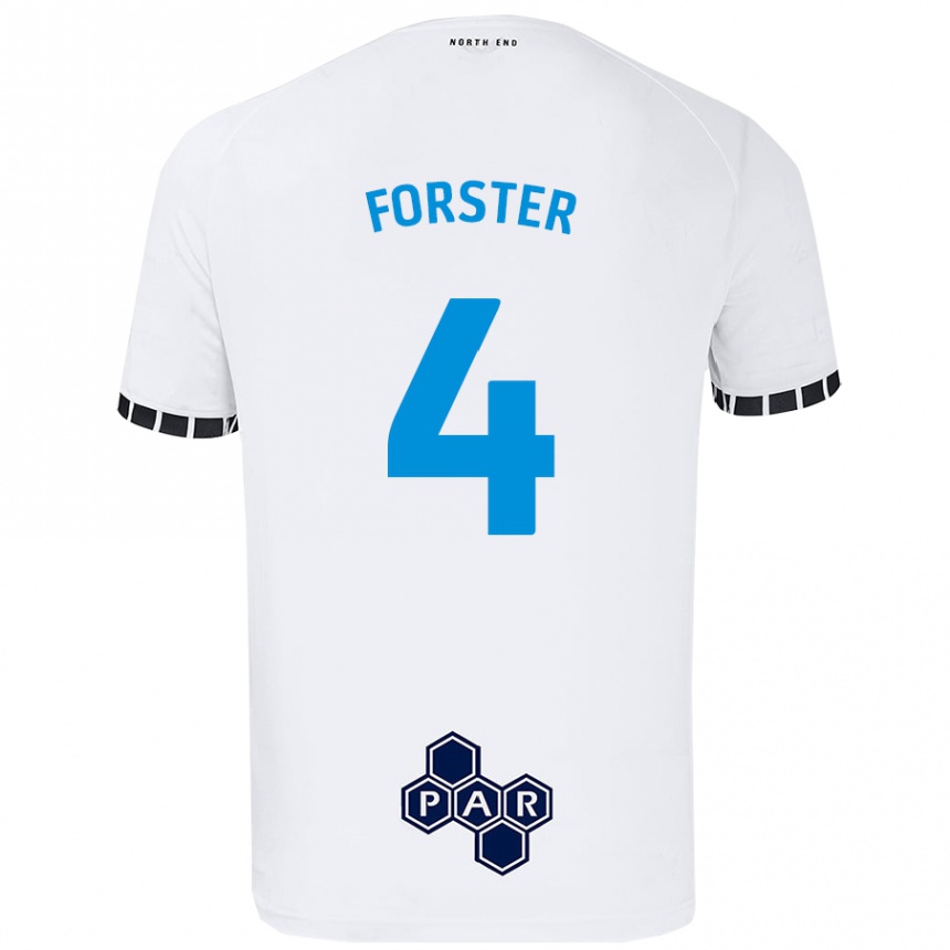 Mujer Fútbol Camiseta Hannah Forster #4 Blanco 1ª Equipación 2024/25 Perú