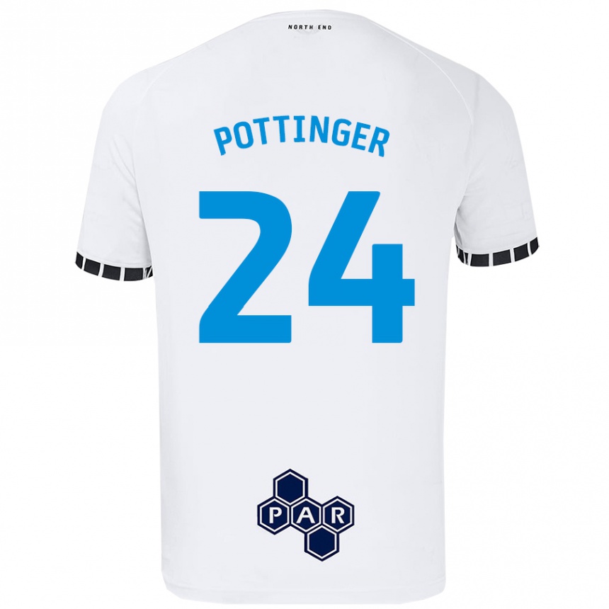 Mujer Fútbol Camiseta Kaya Pottinger #24 Blanco 1ª Equipación 2024/25 Perú