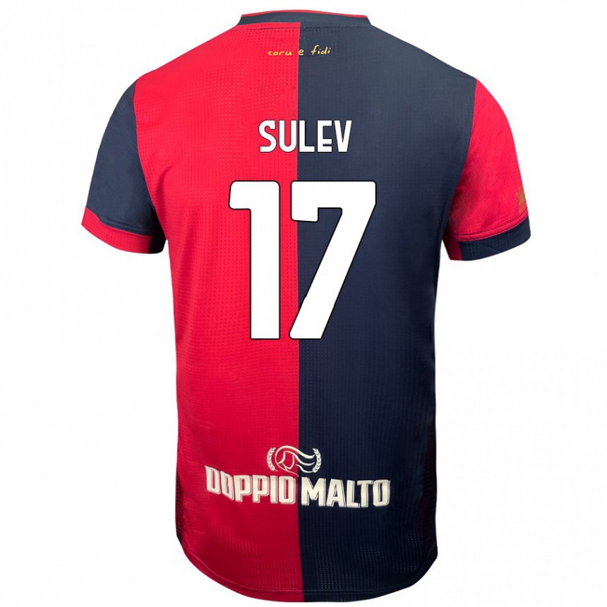 Mujer Fútbol Camiseta Ivan Sulev #17 Rojo Azul Más Oscuro 1ª Equipación 2024/25 Perú