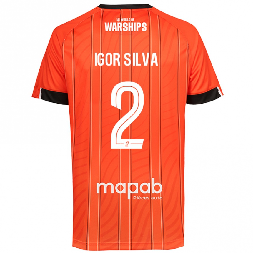 Mujer Fútbol Camiseta Igor Silva #2 Naranja 1ª Equipación 2024/25 Perú